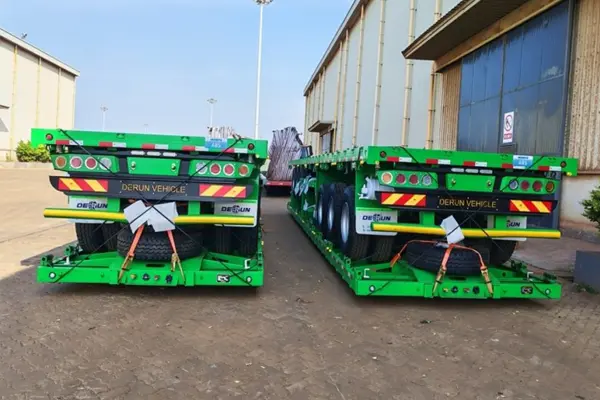 Derun 4 yksikköä Tri-Aksle Cargo Dropside Semi-Trailer on lähetetty Algeriaan