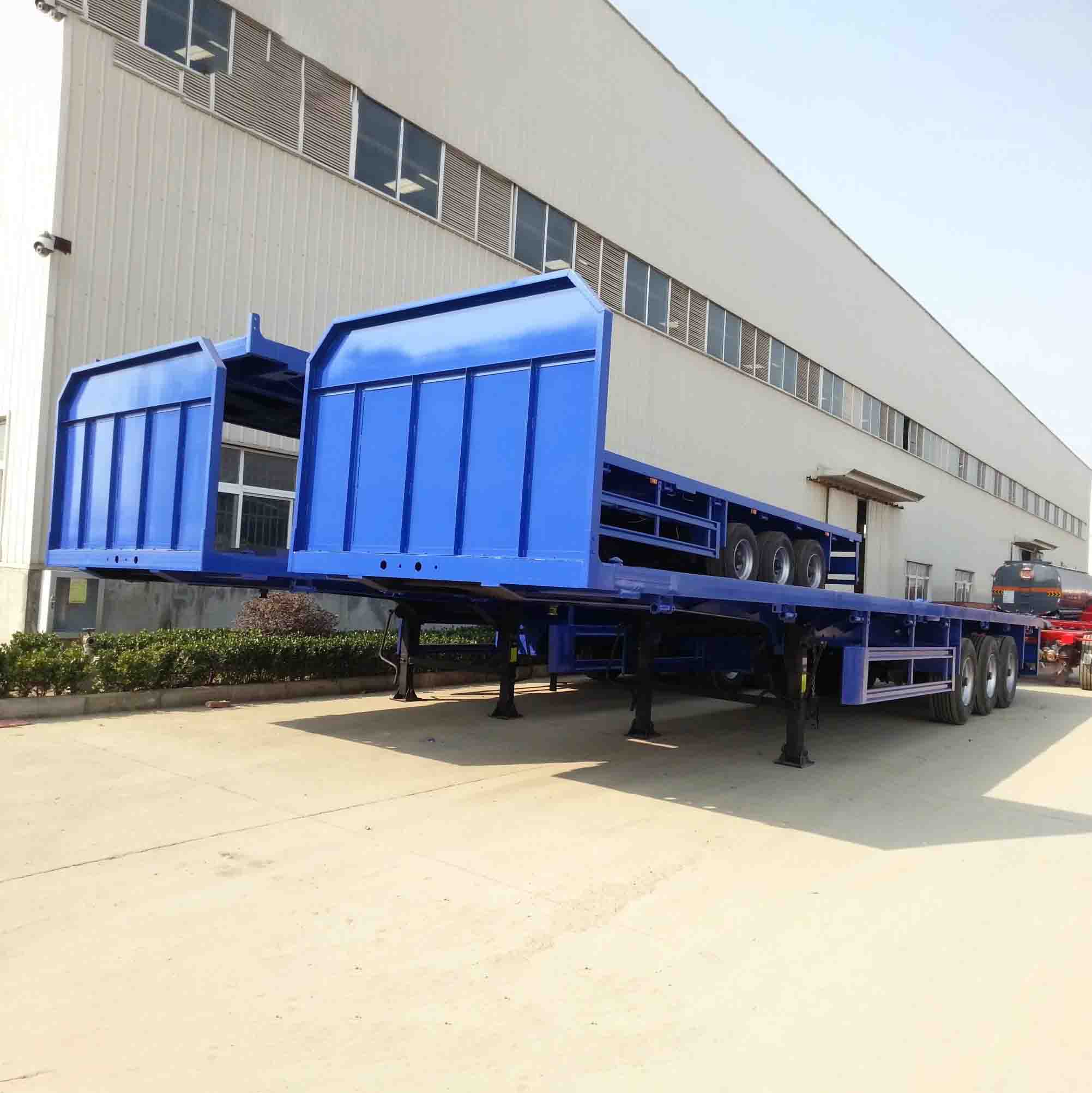 Derun Flatbed Semi -perävaunu etulevyllä